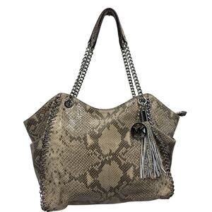 Michael Kors Chelsea, Python Embossed Leather Shoulder/Tote Bag